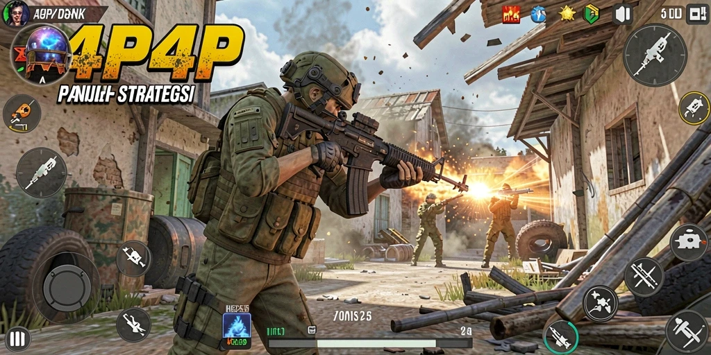Tangkapan layar menunjukkan aksi tembak-menembak seru dalam game TPS.