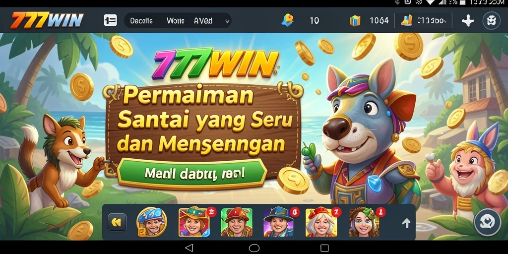 Screenshot dari gameplay 777WIN yang penuh warna dan menarik.
