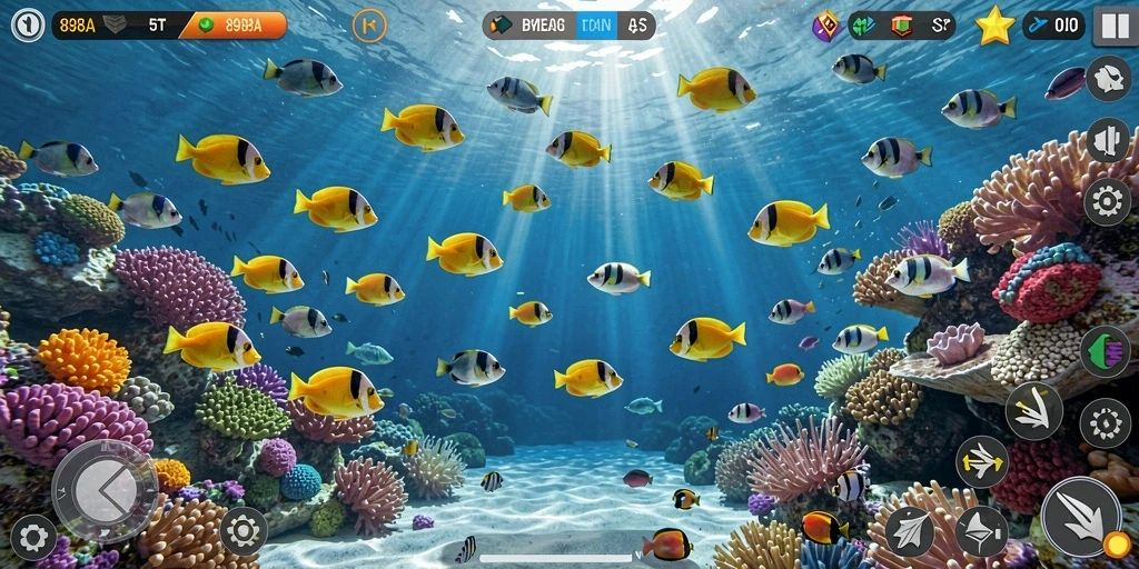Gameplay seru menembak ikan dengan grafis menawan.