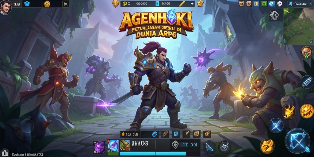 Tampilan gameplay menakjubkan dan penuh aksi di AGENHOKI.