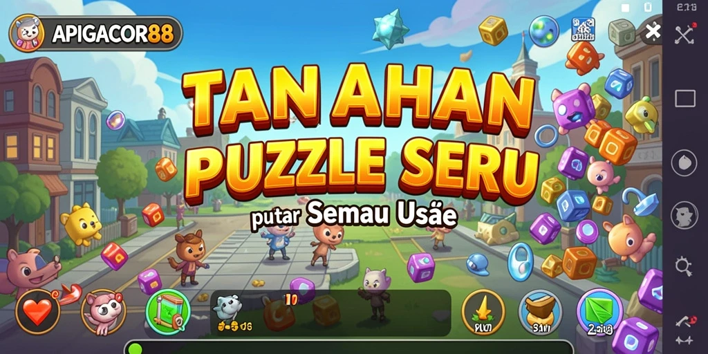 Tampilan gameplay seru dari APIGACOR88 dengan berbagai puzzle menantang.