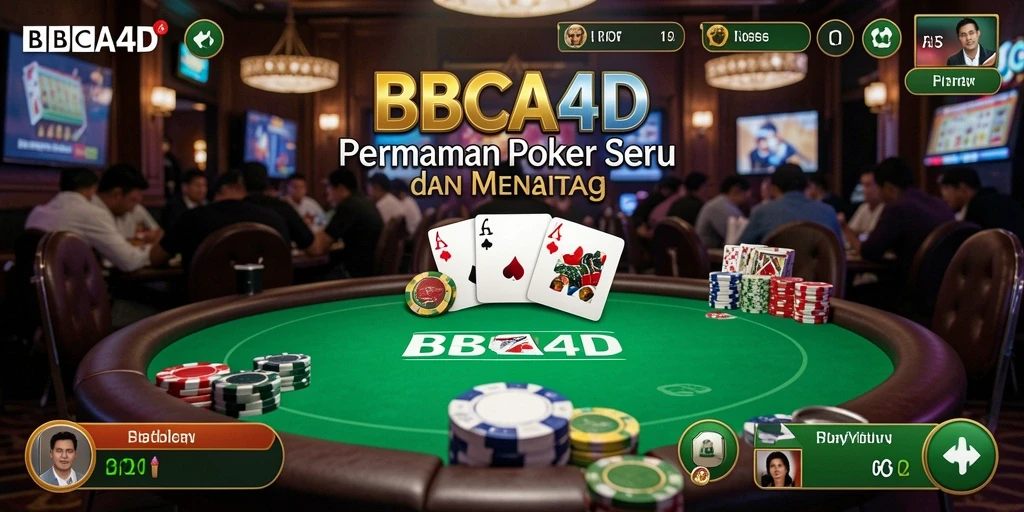 Screenshot gameplay <strong>BBCA4D</strong> menampilkan aksi seru permainan Poker.