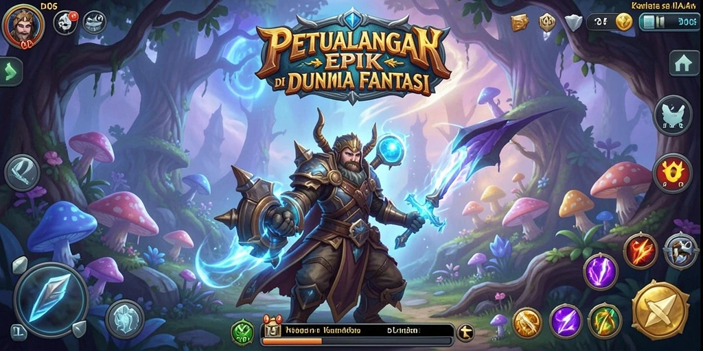 Screenshot menampilkan aksi intens dalam petualangan RPG D06.