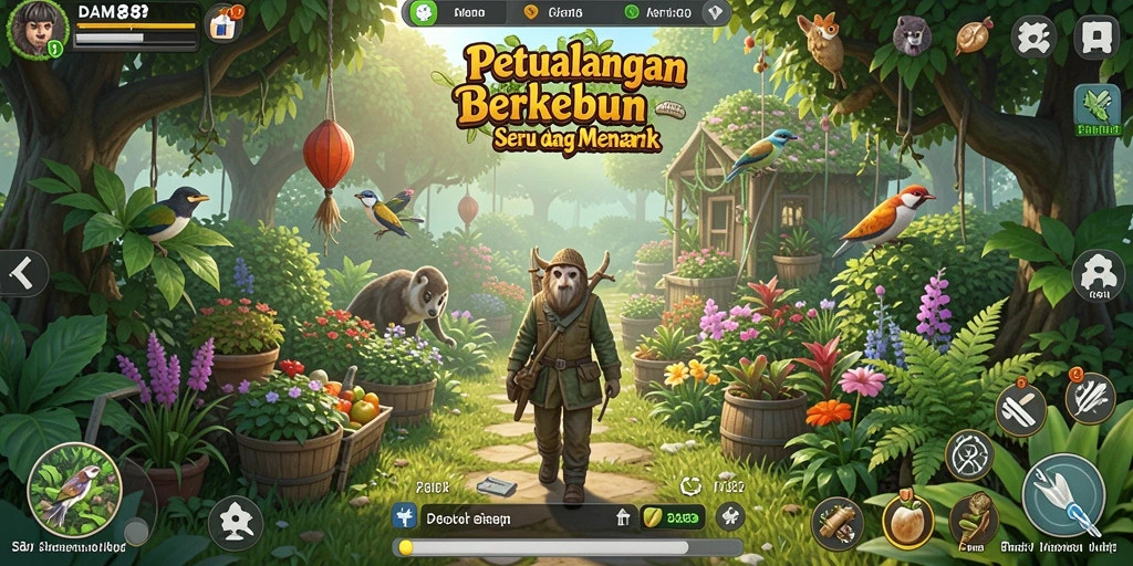 Tampilan gameplay menarik dari <strong>DAM88</strong> yang menunjukkan kebun yang subur.