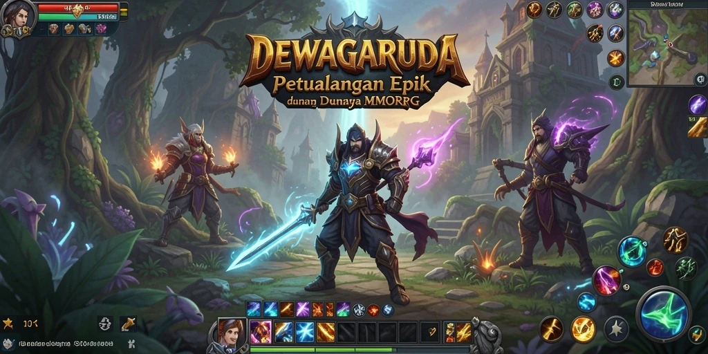 Screenshot DEWAGARUDA menampilkan aksi seru dalam dunia MMORPG.