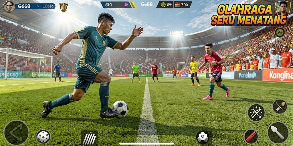 Tampilan gameplay G668 yang menarik dan penuh aksi olahraga.
