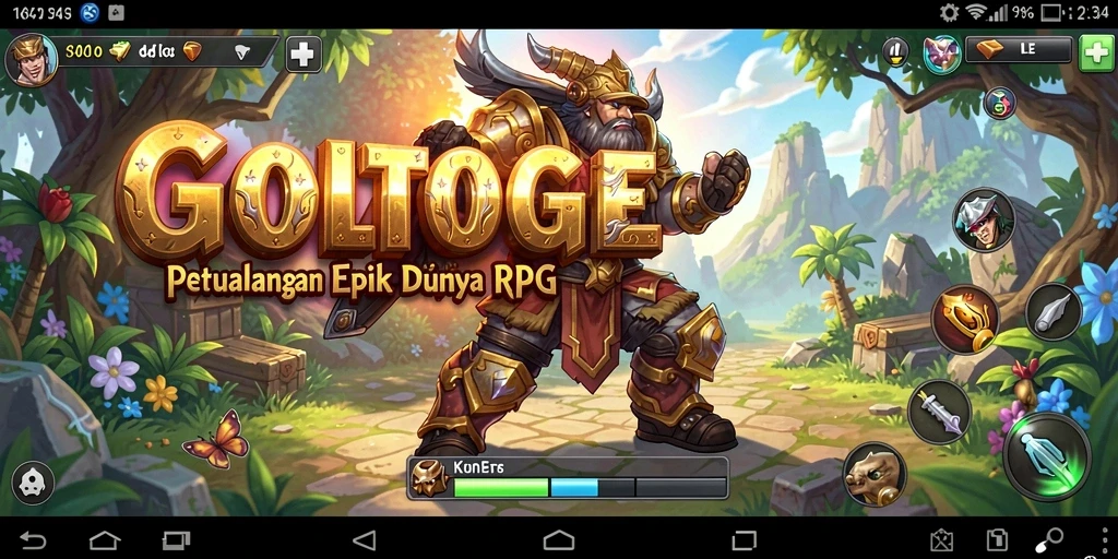 Tampilan menarik dari gameplay RPG GOLTOGEL dengan karakter yang beragam.