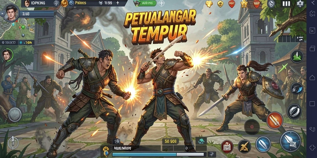 Screenshot gameplay IDPKING yang menampilkan aksi tempur mendebarkan.