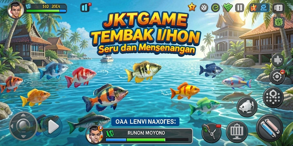 Screenshot utama JKTGAME menampilkan gameplay seru Tembak Ikan.