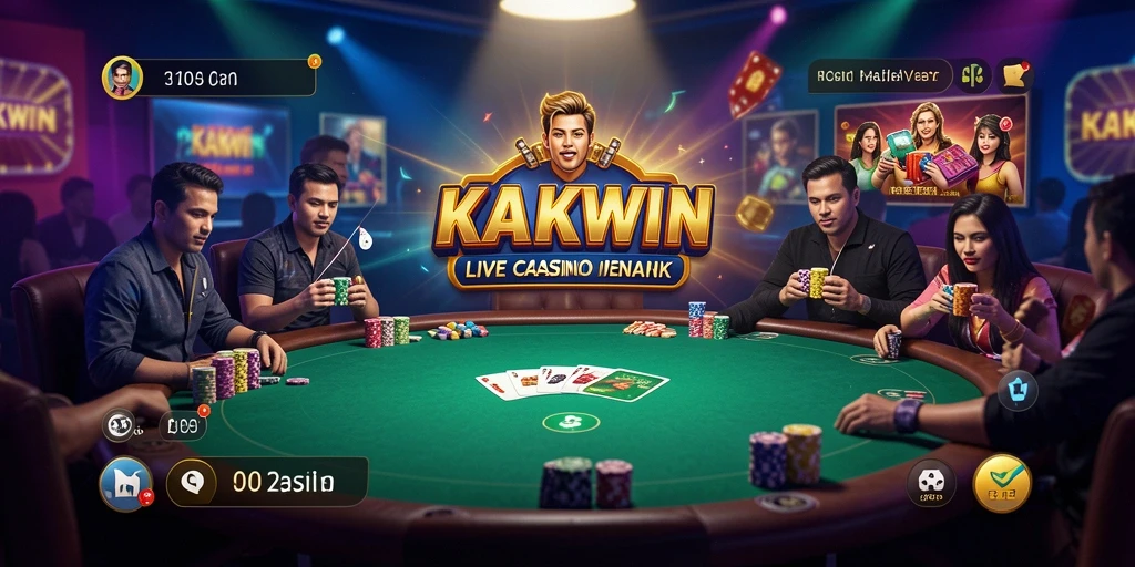 Screenshot menunjukkan dealer yang menyambut dengan senyuman di permainan Live Casino.
