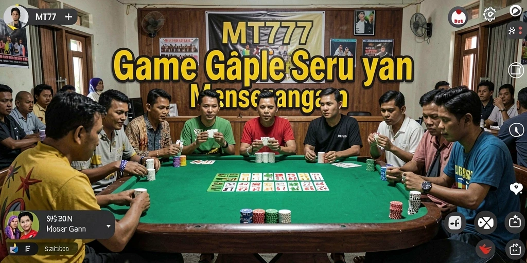 Screenshot menampilkan gameplay Gaple yang menyenangkan di MT777.