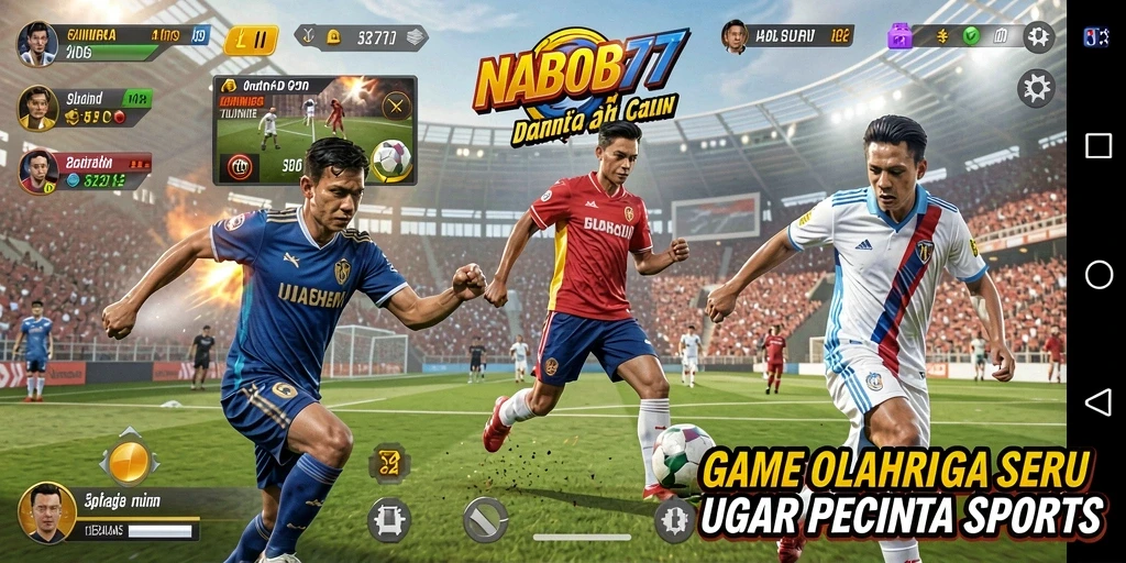 Screenshot gameplay NABOB77 menunjukkan aksi olahraga yang seru dan mendebarkan.