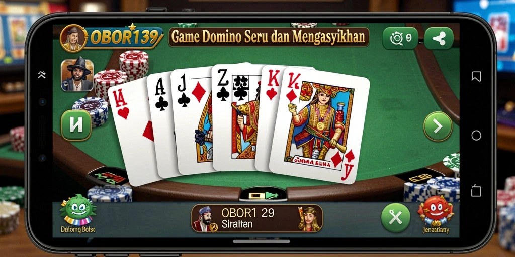 Tampilan gameplay menarik dari OBOR138 yang penuh aksi domino.