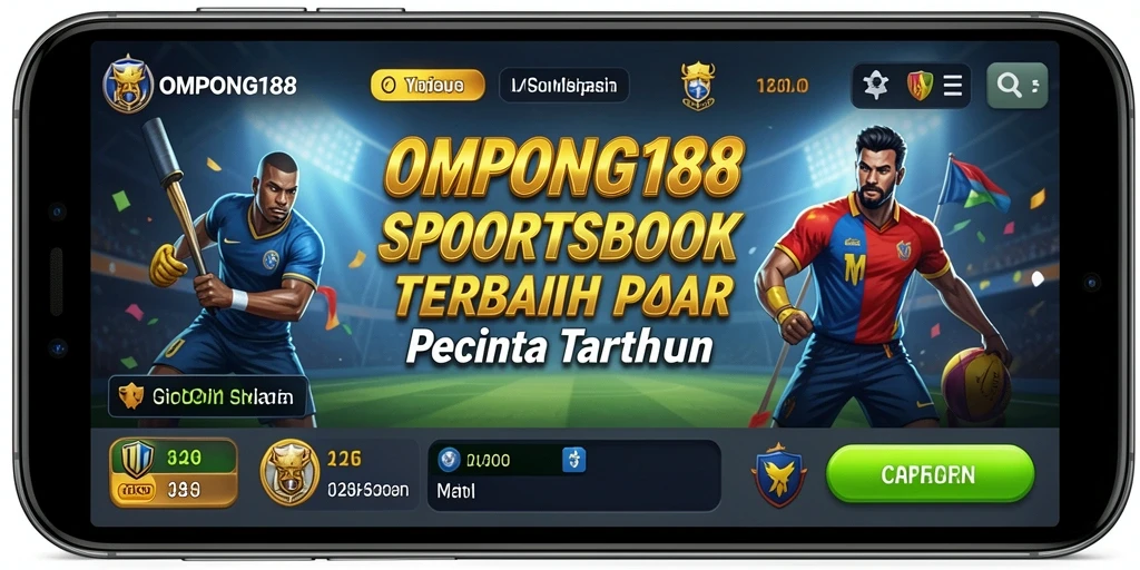Tampilan gameplay Sportsbook OMPONG188 saat taruhan langsung berlangsung.