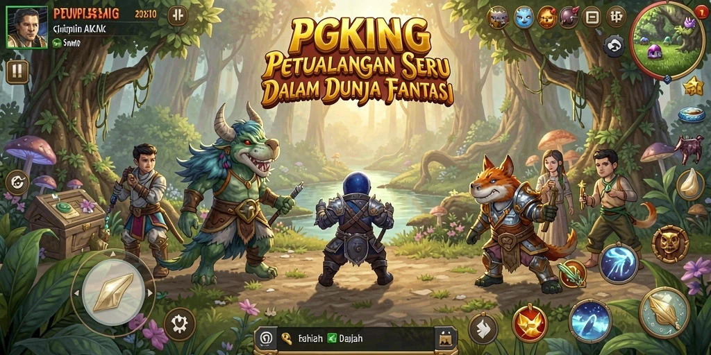 Tangkapan layar PGKING menunjukkan aksi petualangan yang seru dan menantang.