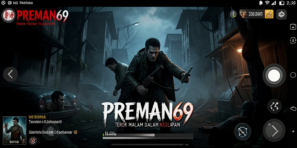 Tangkapan layar menampilkan gameplay menegangkan di PREMAN69.