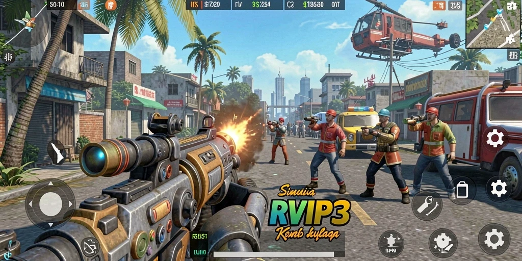 Tampilan gameplay yang menarik dan interaktif di RVIP3.