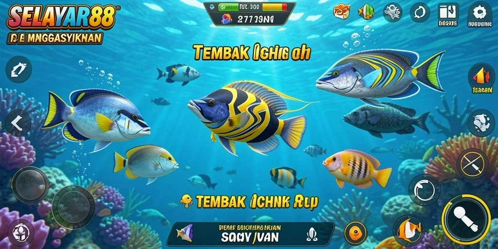 Tampilan menakjubkan dari gameplay Tembak Ikan yang seru di SELAYAR88.