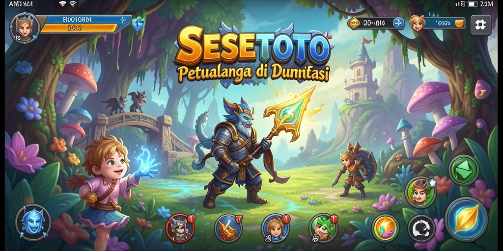 Tampilan gameplay SESETOTO yang menakjubkan dan penuh aksi.