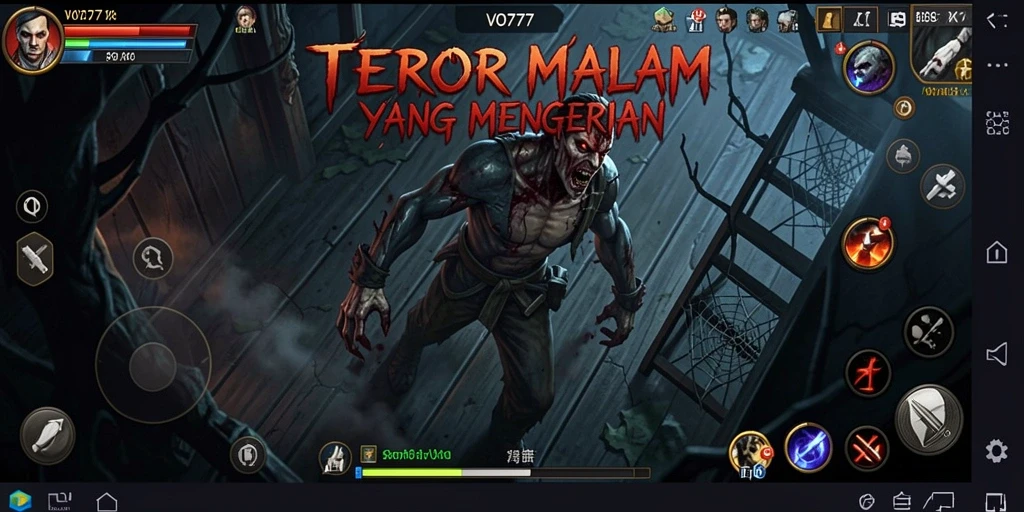 Screenshot menampilkan suasana menakutkan dalam game VO777.