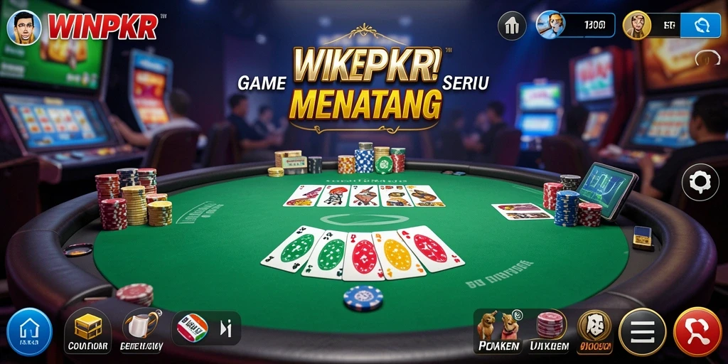 Tampilan gameplay Poker di WINPKR yang menarik dan menegangkan.